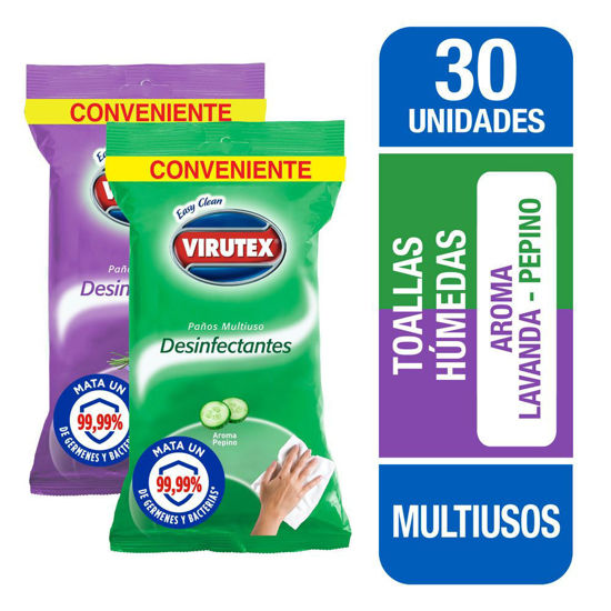 Imagen de Toalla Desinfectante Virutex  30 unid